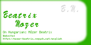 beatrix mozer business card